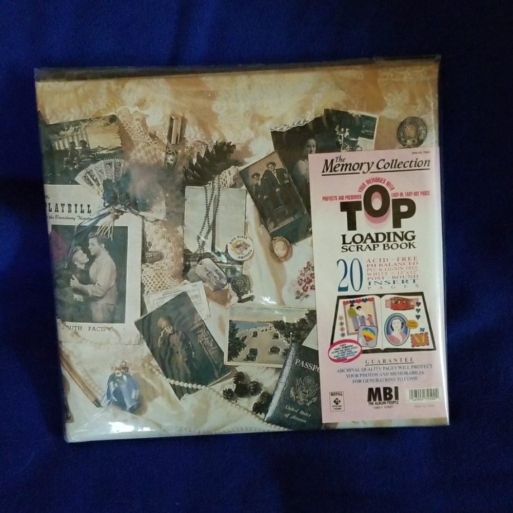 Top loading scrapbook book